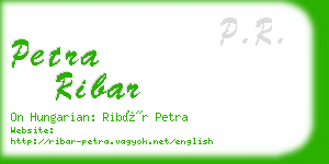 petra ribar business card